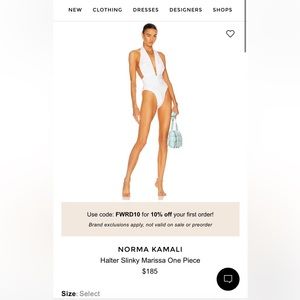 Norma Kamala White Halter Slinky Marissa. Size Small. NWT.